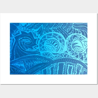 Blue Waves Posters and Art